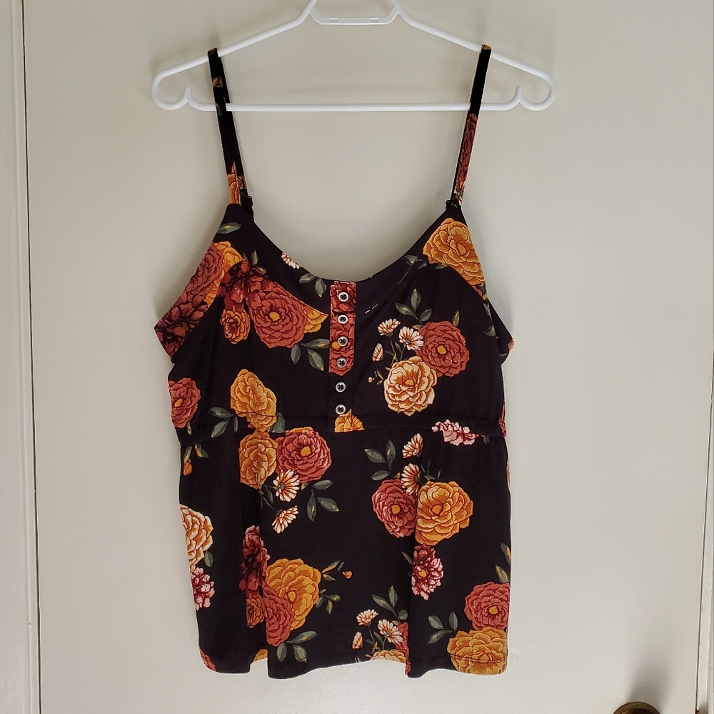 Ricki's Button Front Smocked Tank